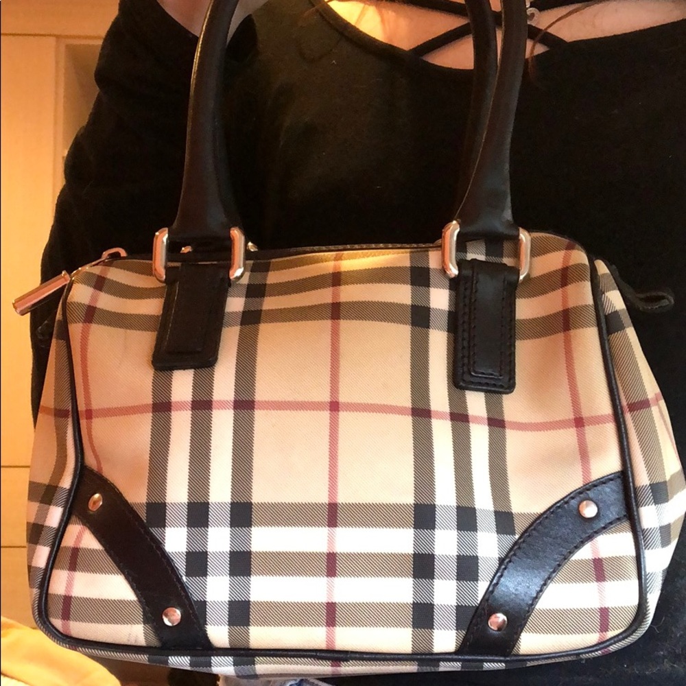 Burberry Check Small Tote Handbag